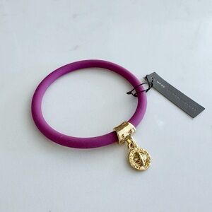 Marc Jacobs Silicone Turnlock Charm Bracelet, Plum (Purple)